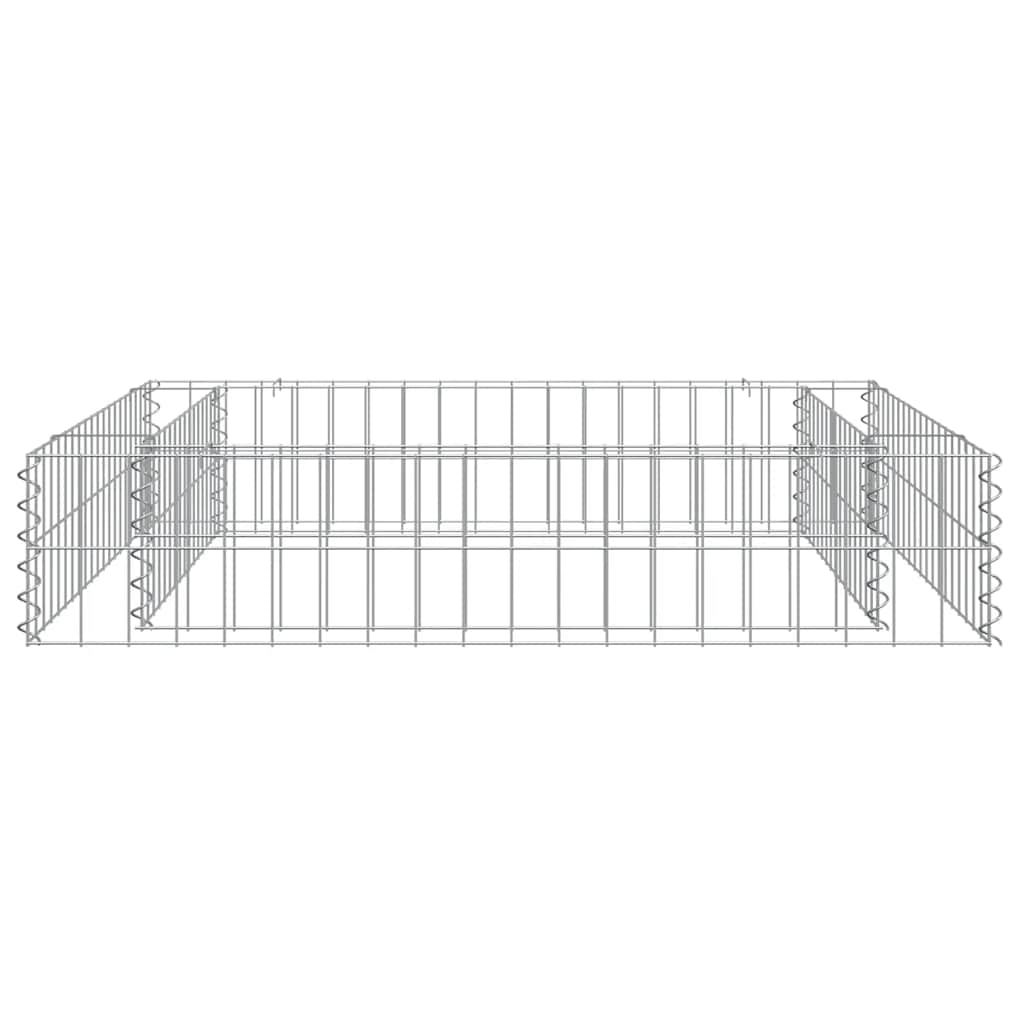 Габион повдигната леха, поцинкована стомана, 100x100x20 см - VL151311 - Thumbnail 5