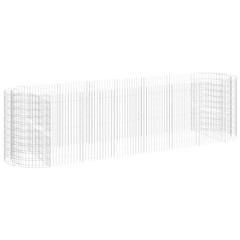 Габион повдигната леха, поцинковано желязо, 400x100x100 cм - VL152047 - Image 2