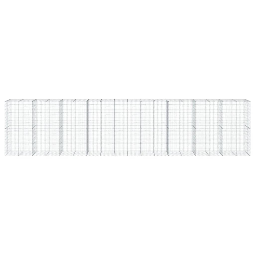 Габионна кошница с покритие, 900x100x200 см, поцинковано желязо - VL3295241 - Thumbnail 3