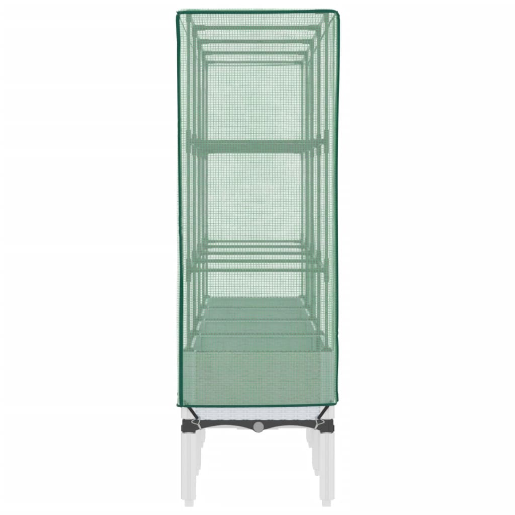 Повдигнато легло с оранжерия калъф, ратанов вид, 160x40x140 см - VL4015849 - Image 5