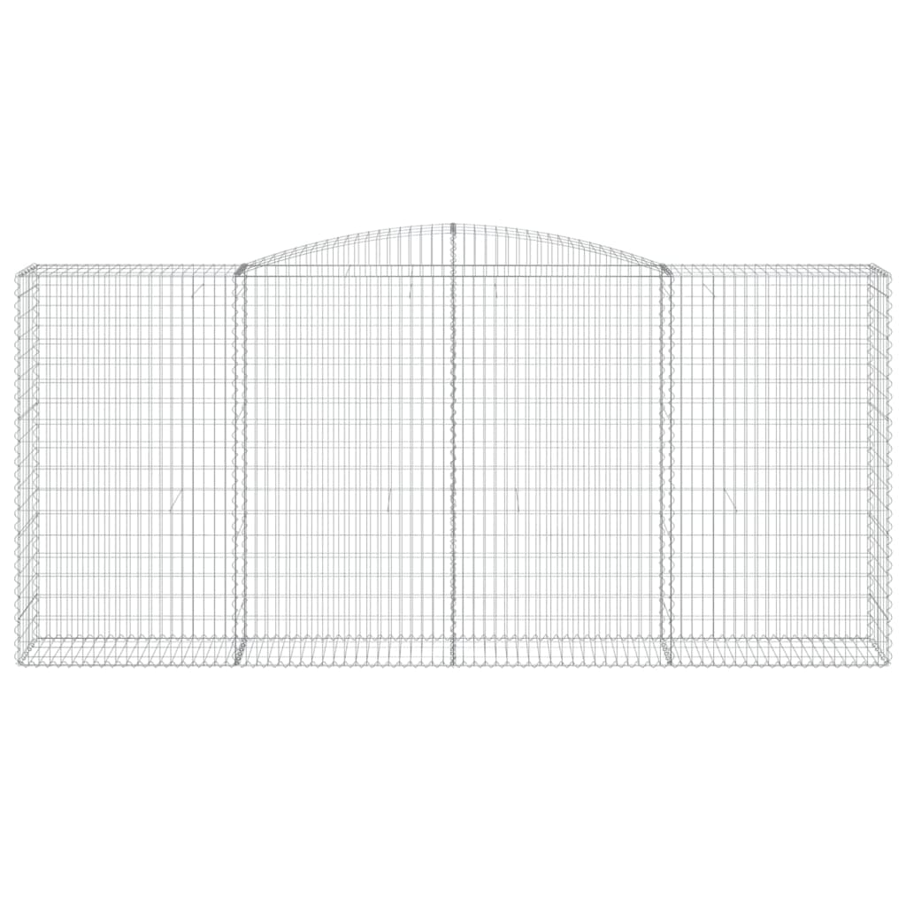 Дъговидна габионна кошница 400x50x180/200 см поцинковано желязо - VL153539 - Image 3