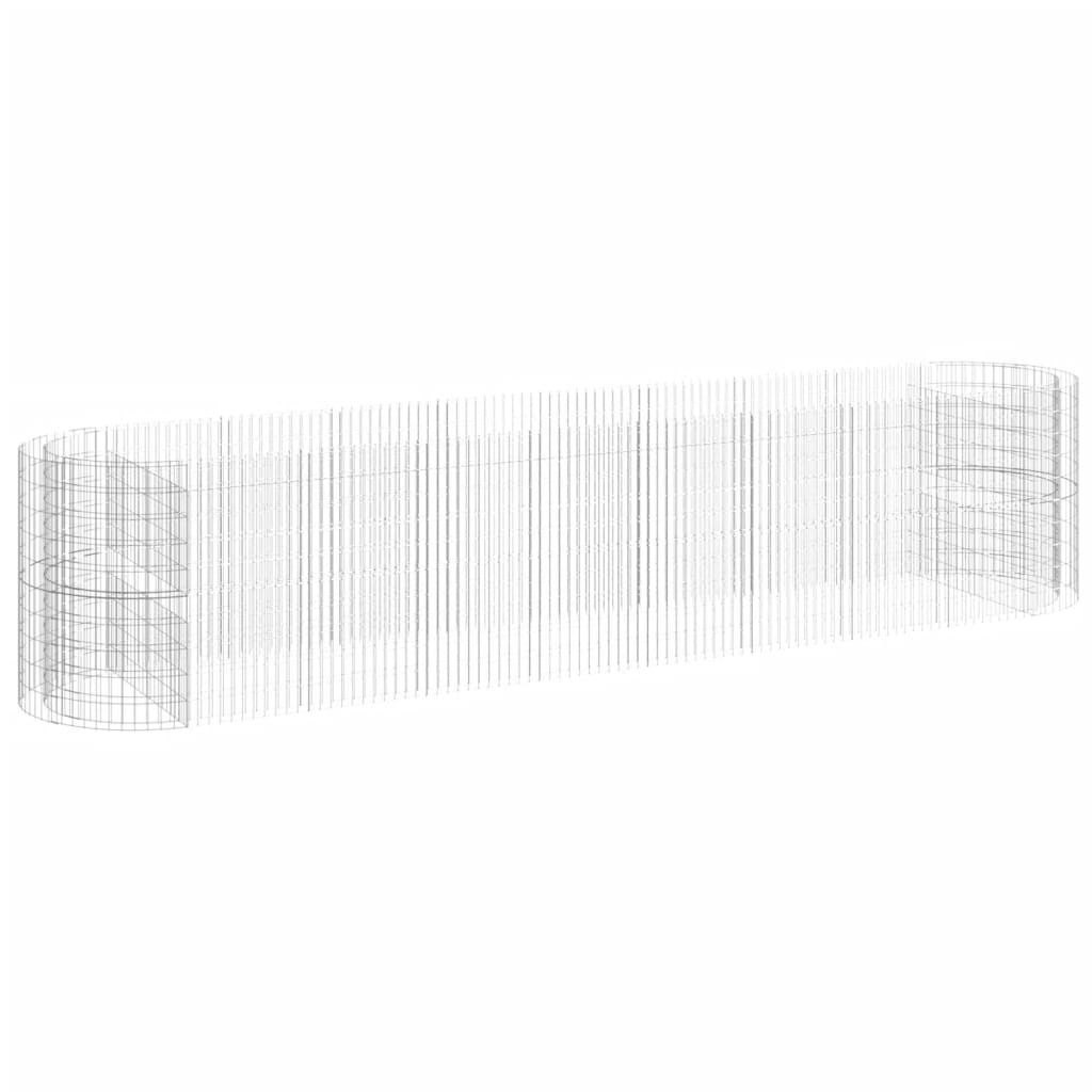 Габион повдигната леха, поцинковано желязо, 500x100x100 cм - VL152048 - Image 2