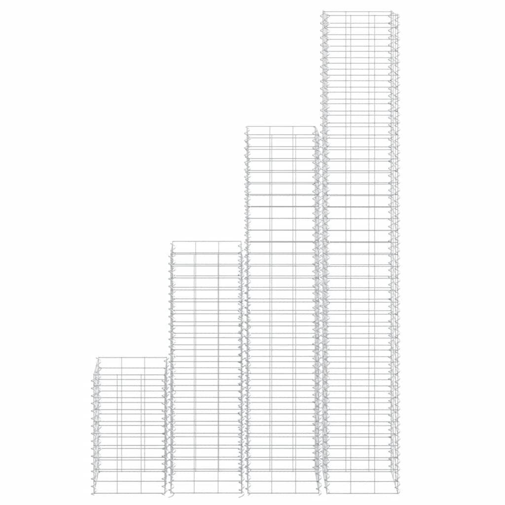 Габиони повдигнати лехи, 4 бр, 30x30x50/100/150/200 см, желязо - VL151252 - Thumbnail 5