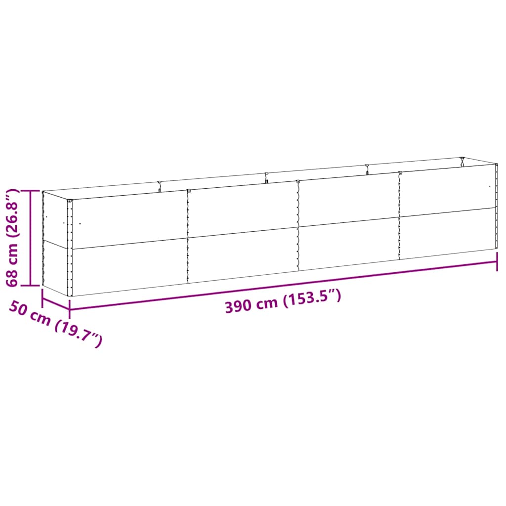 Градинска повдигната леха 390 x 50 x 68 см - VL42017355 - Image 13