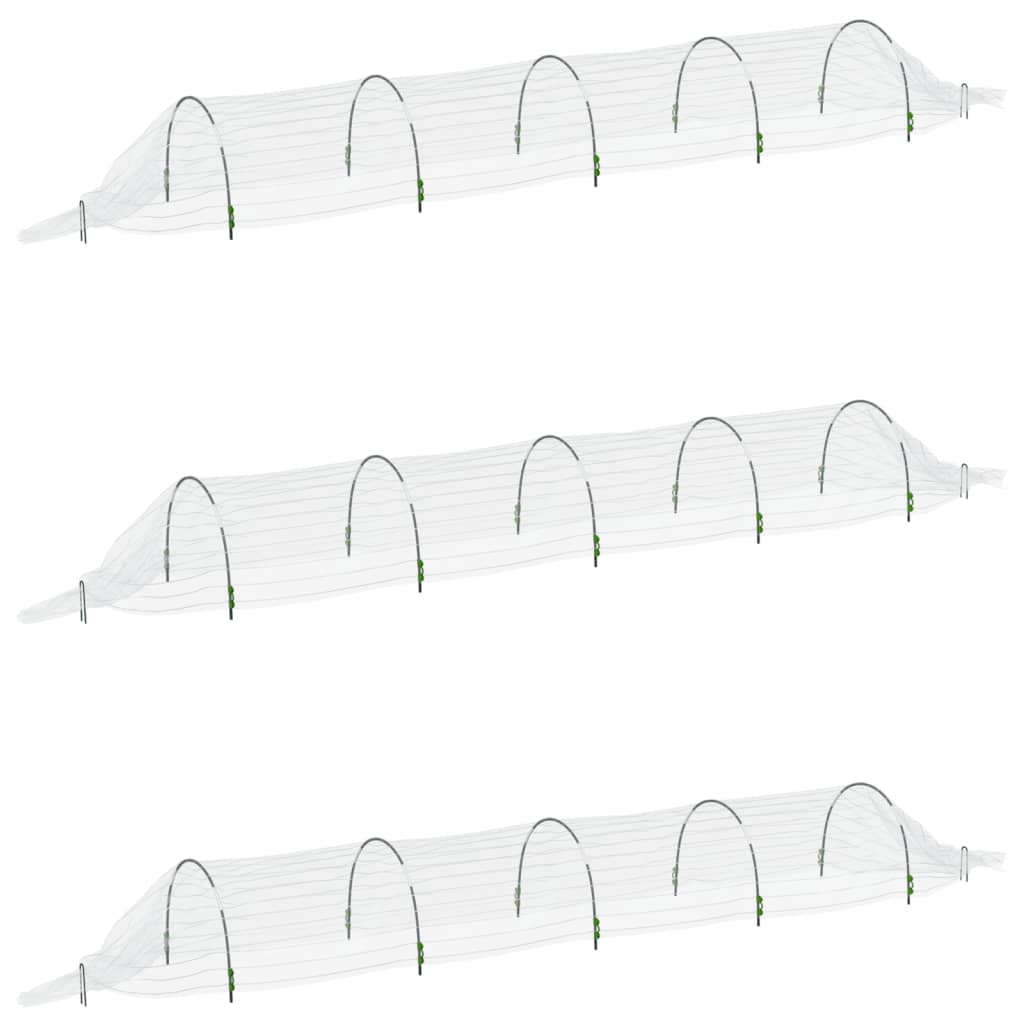 Мрежести тунели 3 бр 1,5x5 м фибростъкло и PP - Thumbnail 2