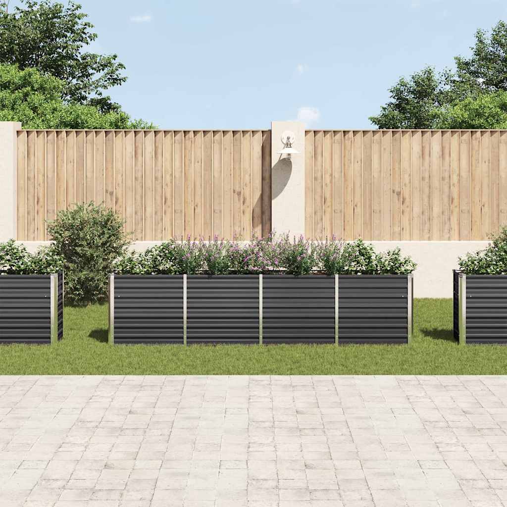 Повдигната леха, 320x40x77 см, поцинкована стомана, антрацит - VL47051 - Image 3