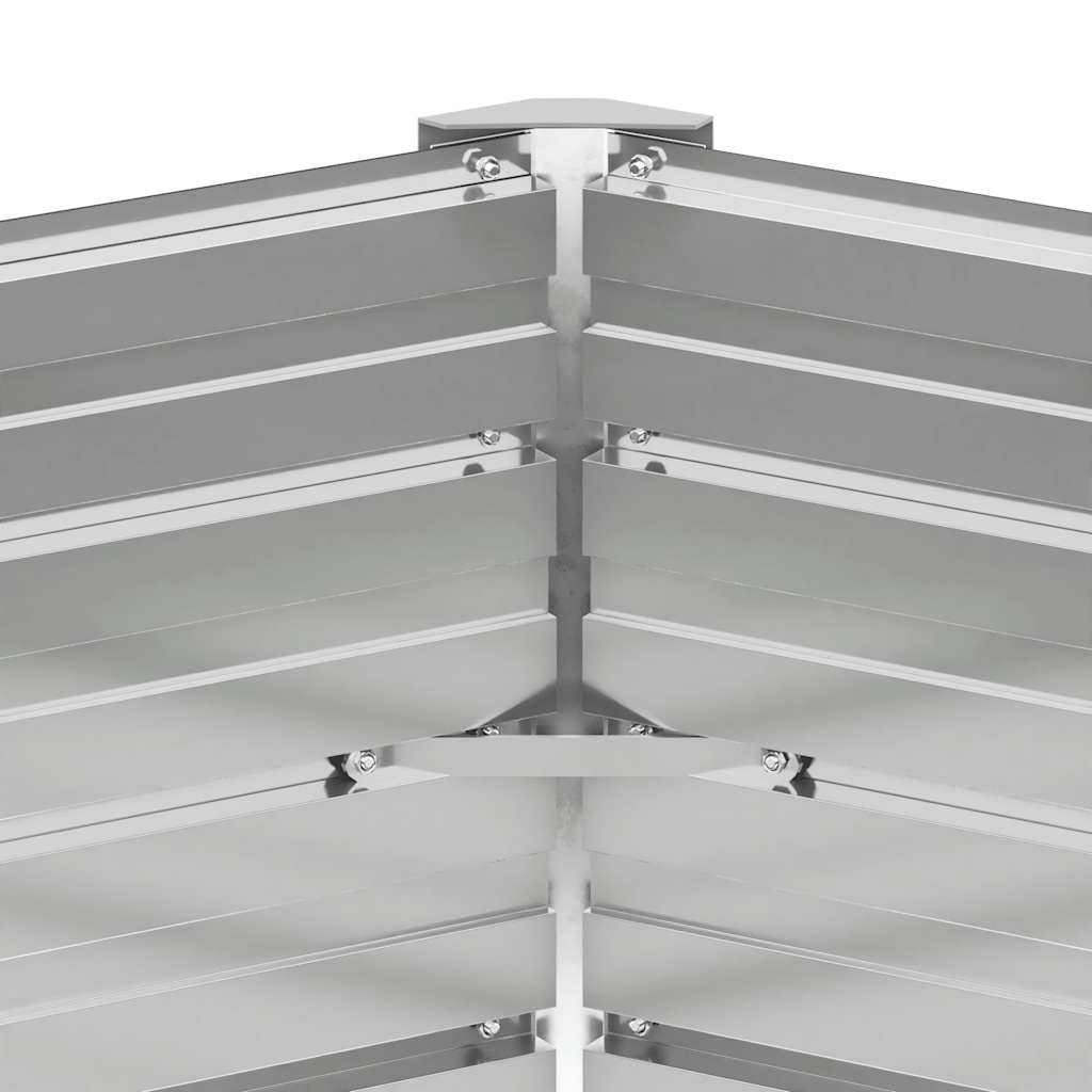 Повдигната леха антрацит 129x129x77 см поцинкована стомана - VL45734 - Thumbnail 8