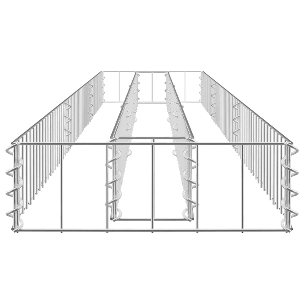 Габион повдигната леха, поцинкована стомана, 270x30x10 cм - VL145636 - Image 5