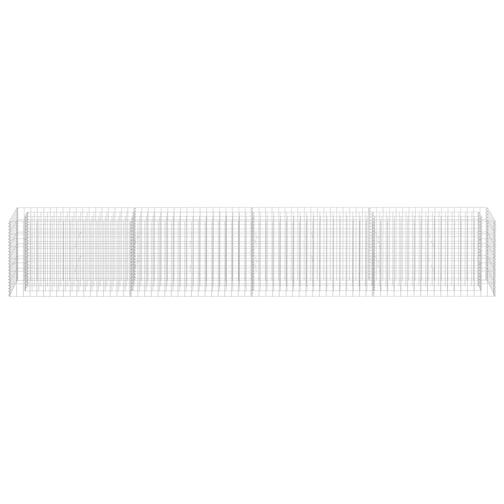 Габион повдигната леха, поцинкована стомана, 360x30x60 cм - VL145642 - Thumbnail 4