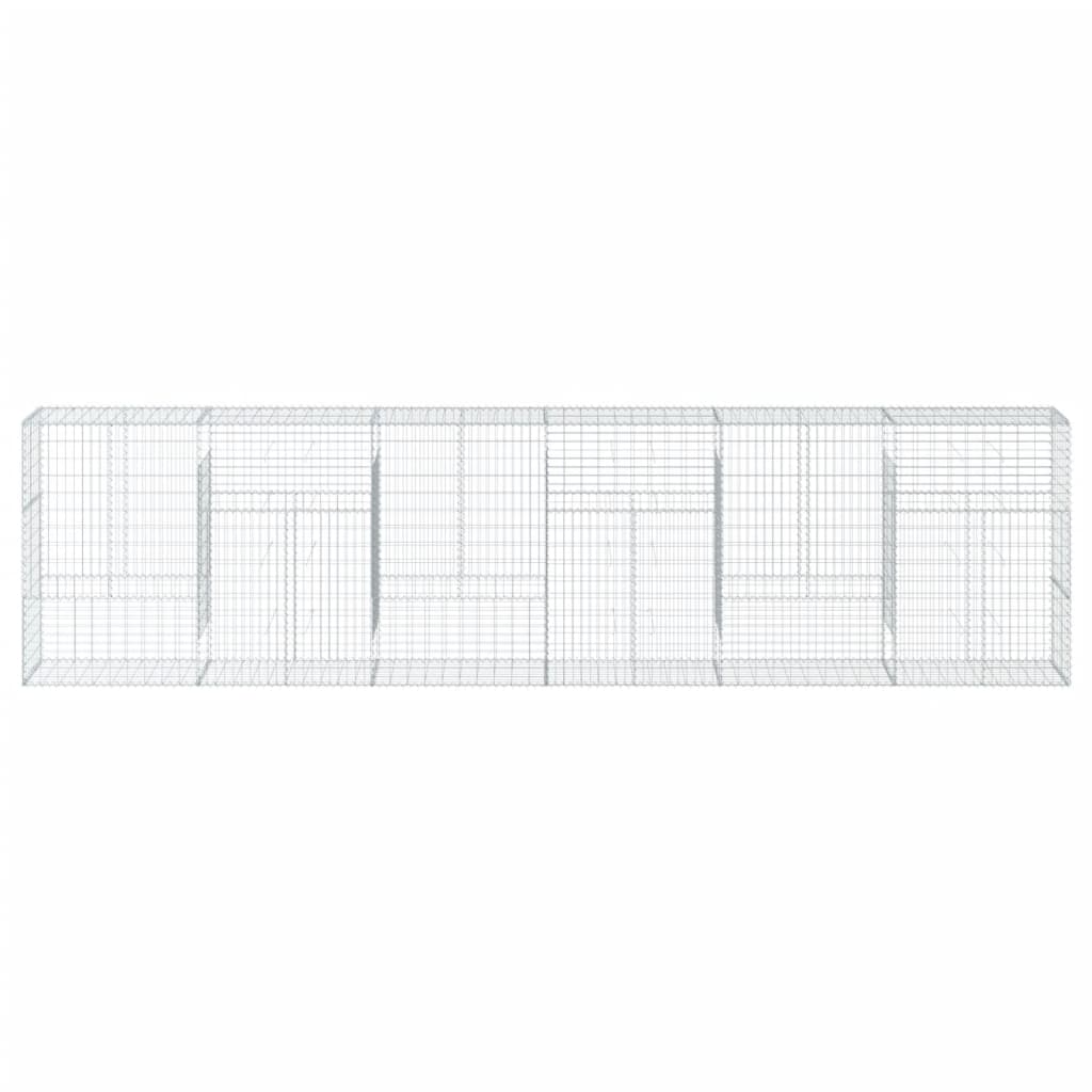 Габионна кошница с покритие, 600x50x150 см, поцинковано желязо - VL3295159 - Thumbnail 3