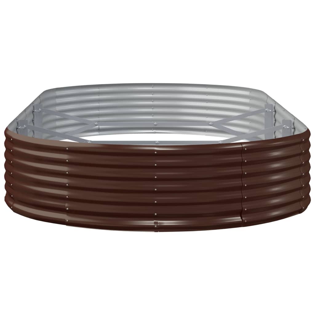 Градинска повдигната леха поцинкована стомана кафяво - VL319030 - Thumbnail 4