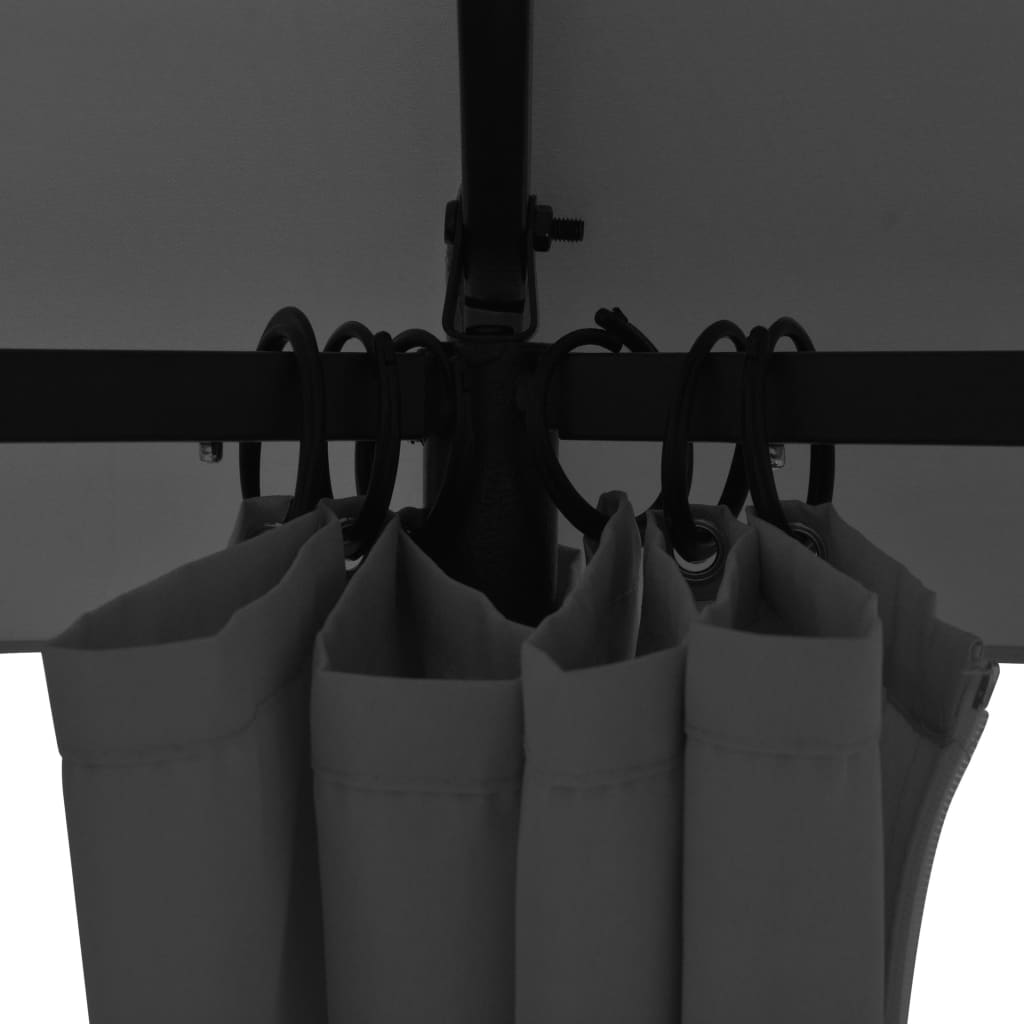 Градинска шатра павилион със завеси, шестоъгълна, 360x265 см - VL44766 - Thumbnail 5