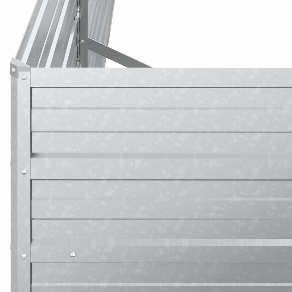 Повдигната градинска леха, 160x80x45 см, стомана, сребриста - VL316884 - Thumbnail 6