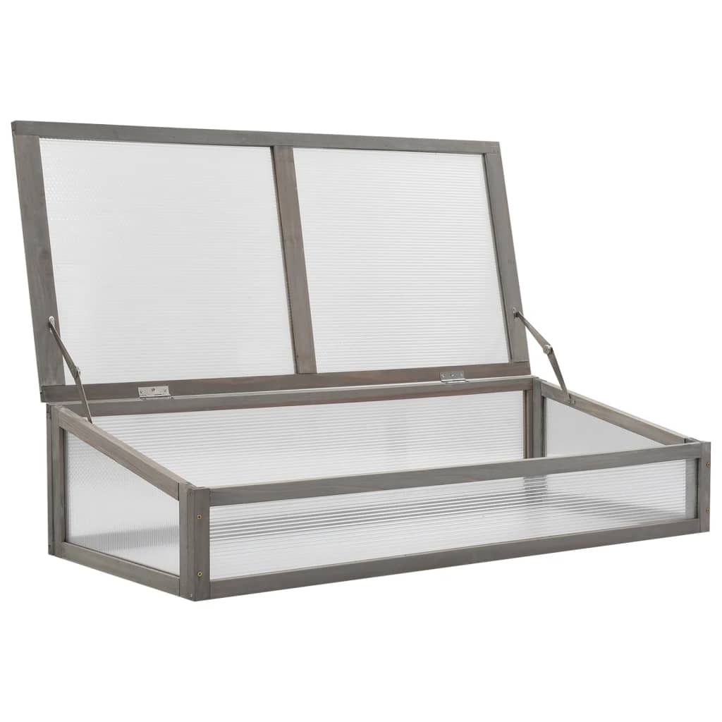 Повдигната леха с оранжерия, 110x54x120 см, ела масив - VL316472 - Thumbnail 10