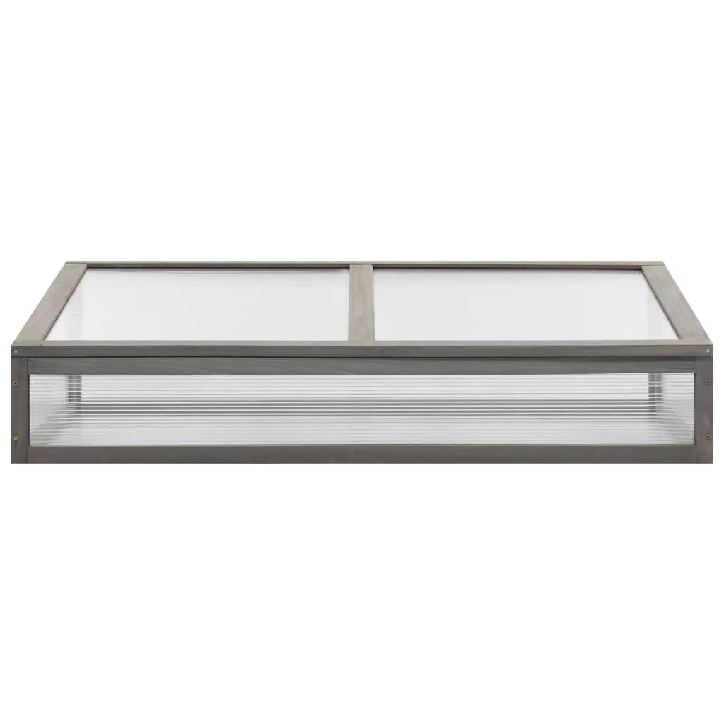 Повдигната леха с оранжерия, 110x54x120 см, ела масив - VL316472 - Thumbnail 9