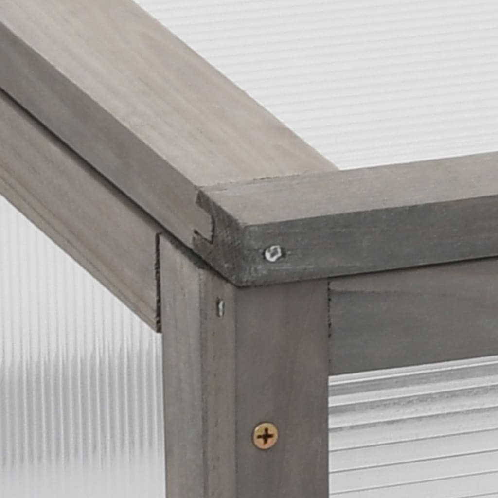 Повдигната леха с оранжерия, 110x54x120 см, ела масив - VL316472 - Thumbnail 13