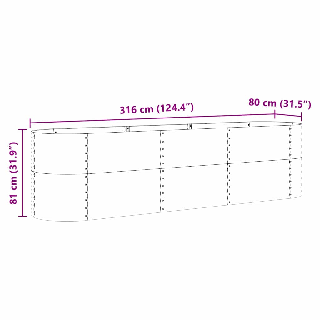 Повдигнато легло Кафяво 320 x 80 x 81 cm Стомана - VL42011326 - Thumbnail 11