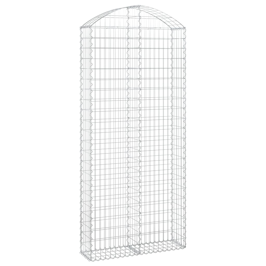 Дъговидна габионна кошница 100x30x220/240 см поцинковано желязо - VL153431 - Image 2