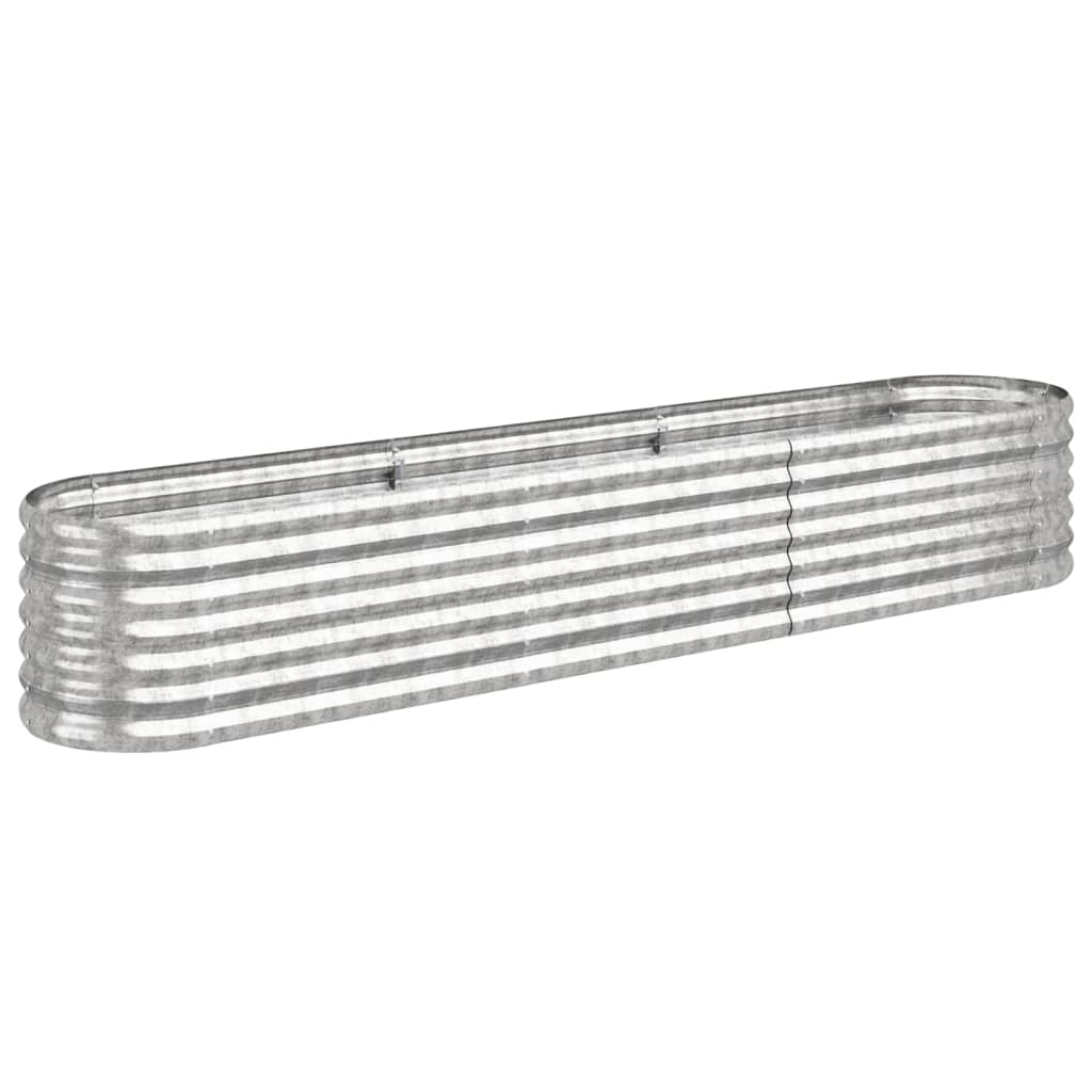 Градинска повдигната леха поцинкована стомана сребрист - VL318877 - Thumbnail 2