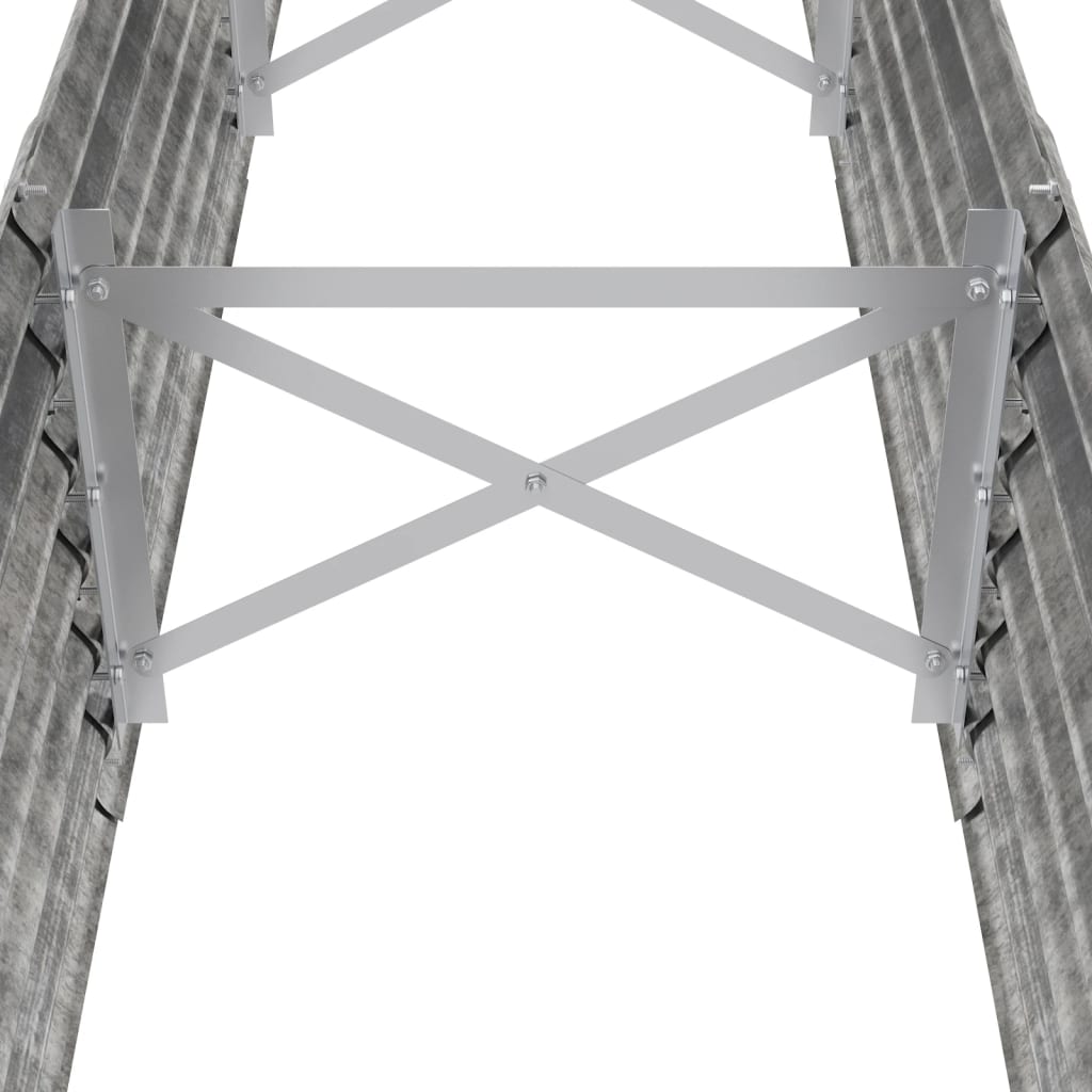 Градинска повдигната леха поцинкована стомана сребрист - VL318877 - Thumbnail 5