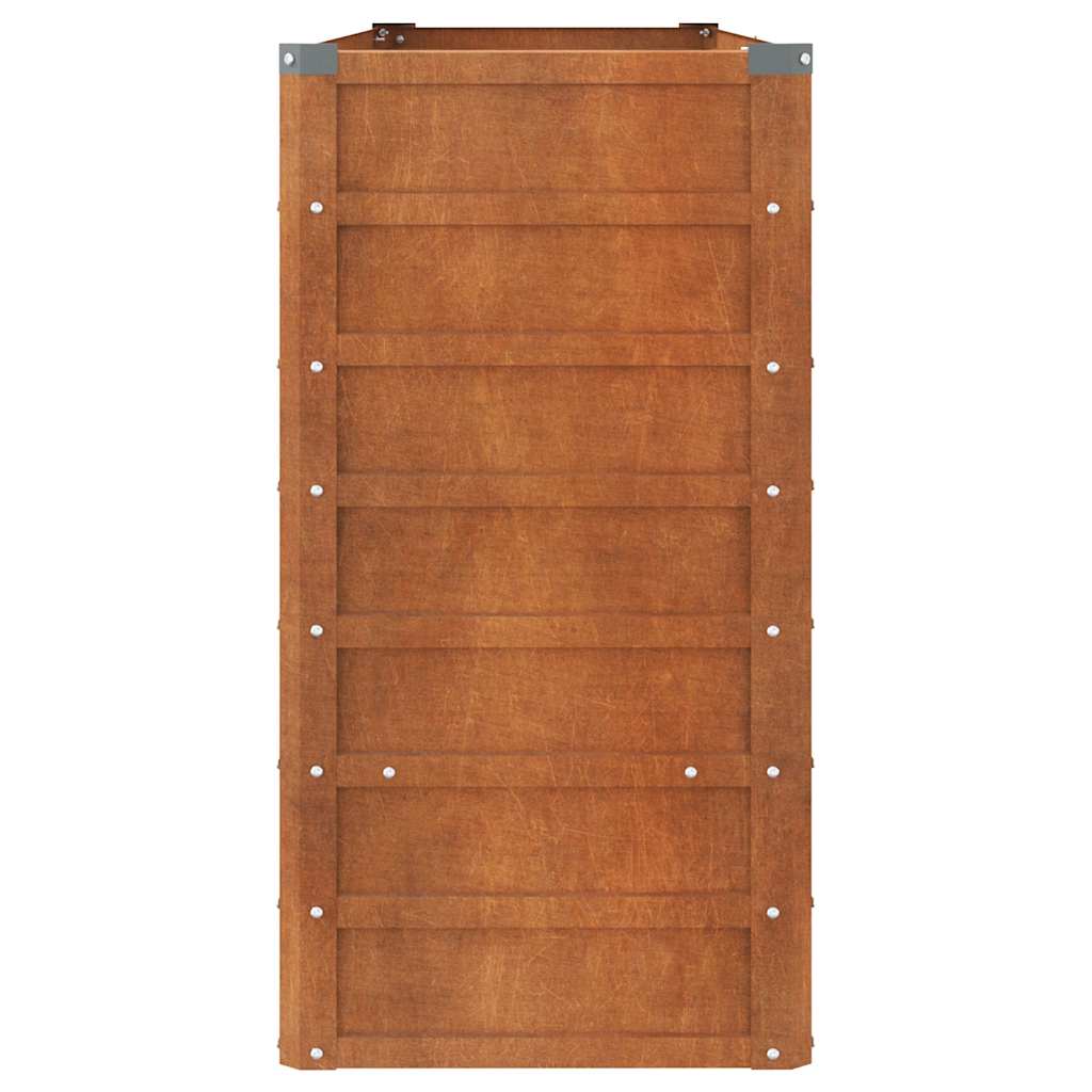 Градинска повдигната леха ръждив 160x40x77 см кортенова стомана - VL151953 - Thumbnail 5