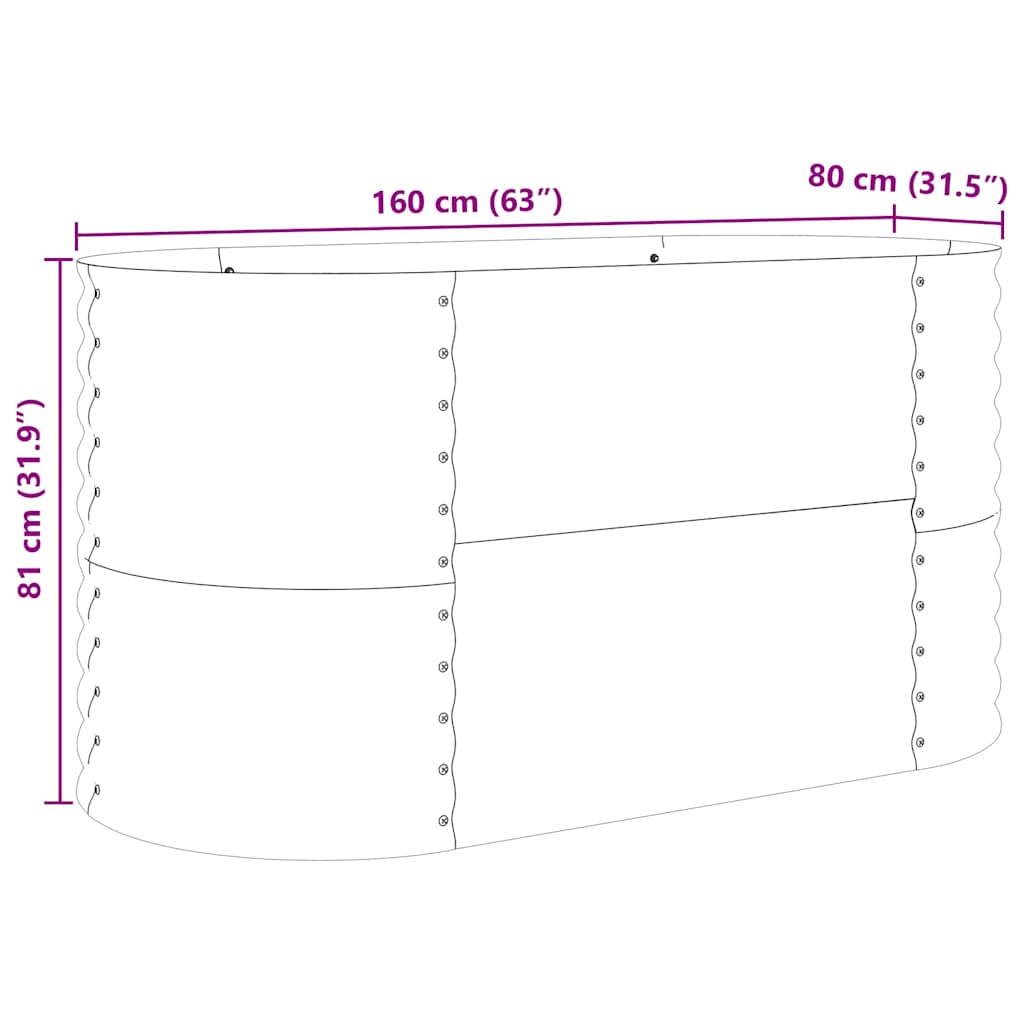 Повдигнато легло Кафяво 160 x 80 x 81 cm Стомана - VL42011328 - Thumbnail 10