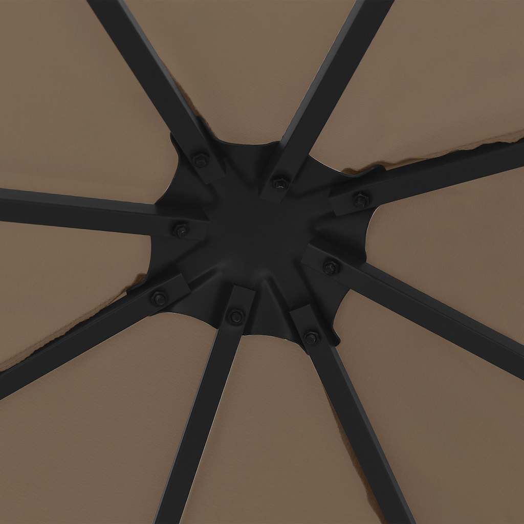 Шатра с LED светещи стрингове, 3х3 м, таупе - VL3070324 - Image 8