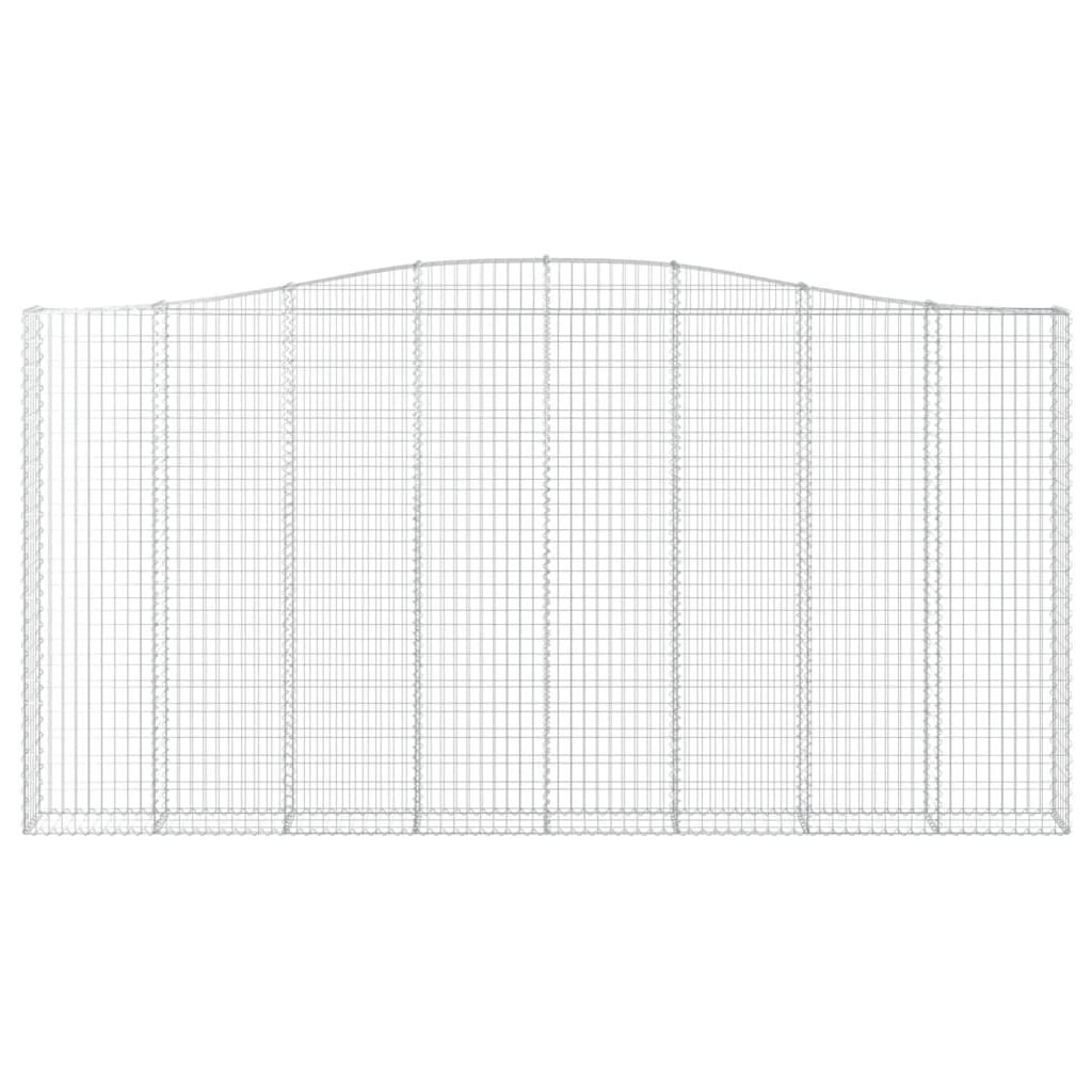 Дъговидна габионна кошница 400x30x200/220 см поцинковано желязо - VL153410 - Image 3