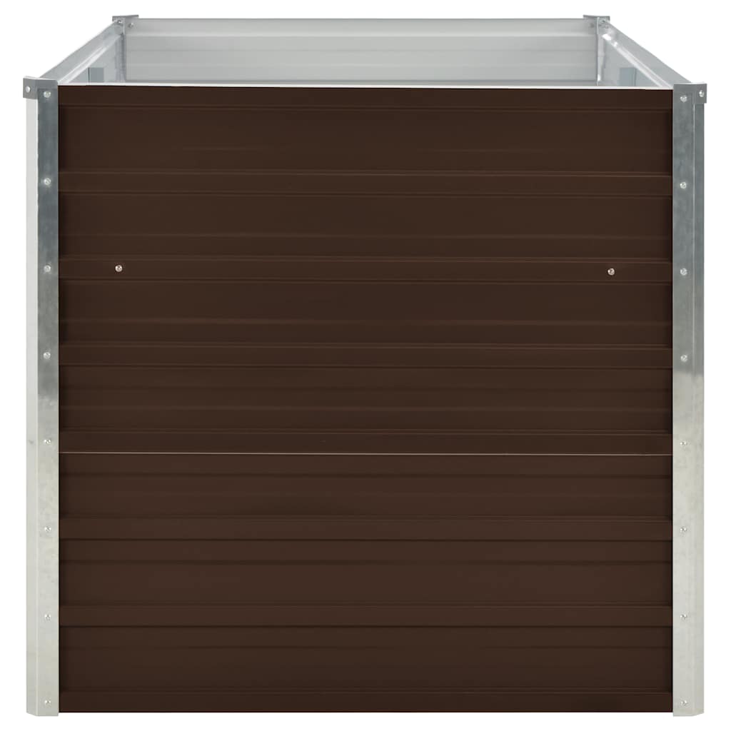 Повдигната леха, кафява, 160x80x77 см, поцинкована стомана - VL45709 - Thumbnail 5