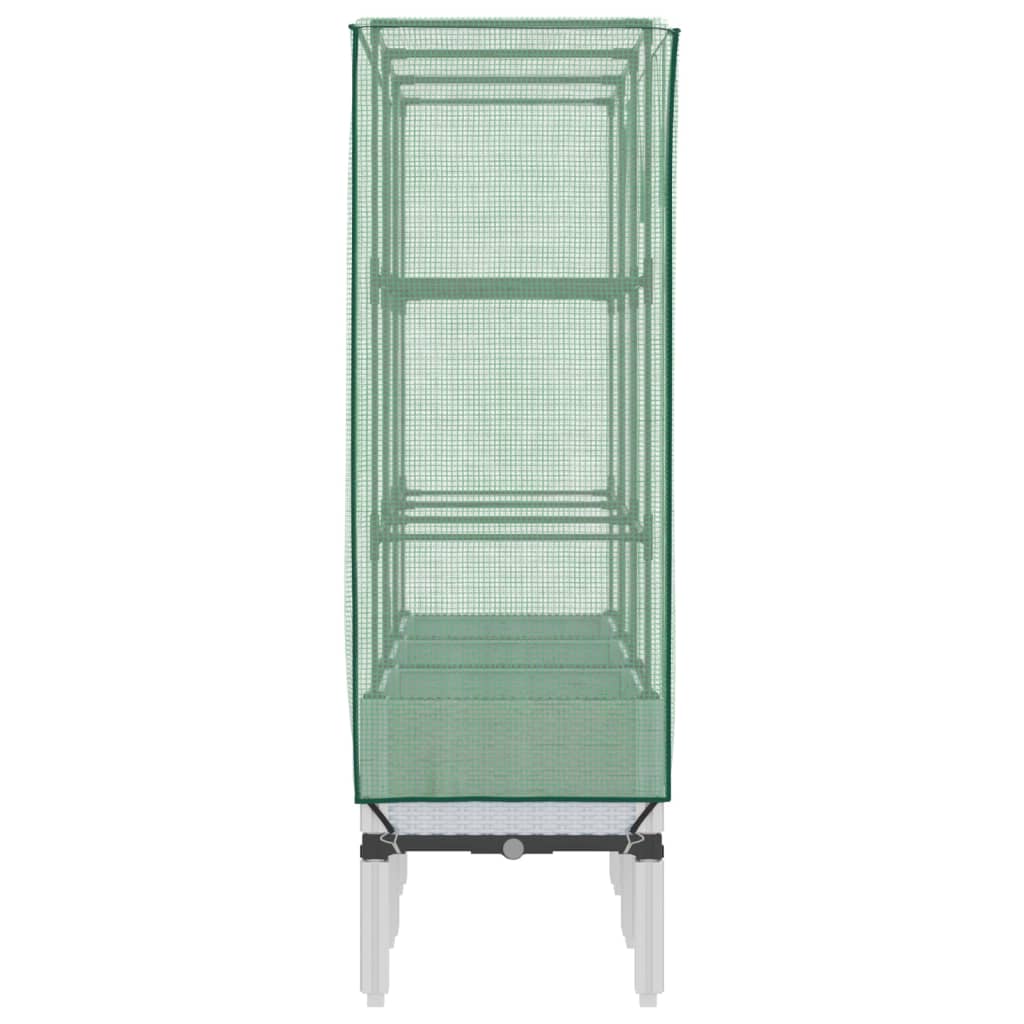 Повдигнато легло с оранжерия калъф, ратанов вид, 120x40x140 см - VL4015848 - Image 5