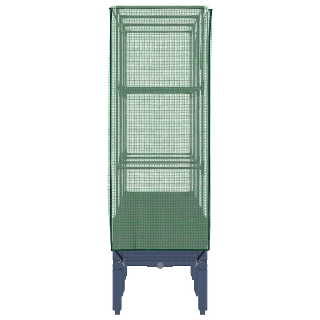 Повдигнато легло с оранжерия калъф, ратанов вид, 120x40x140 см - VL4015834 - Thumbnail 5