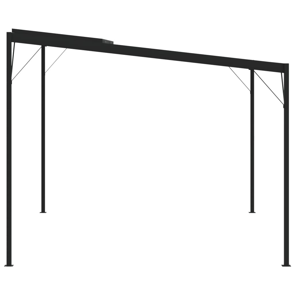 Беседка с покрив, антрацит, 4x3x2,5 м, алуминий и стомана - VL48605 - Thumbnail 5