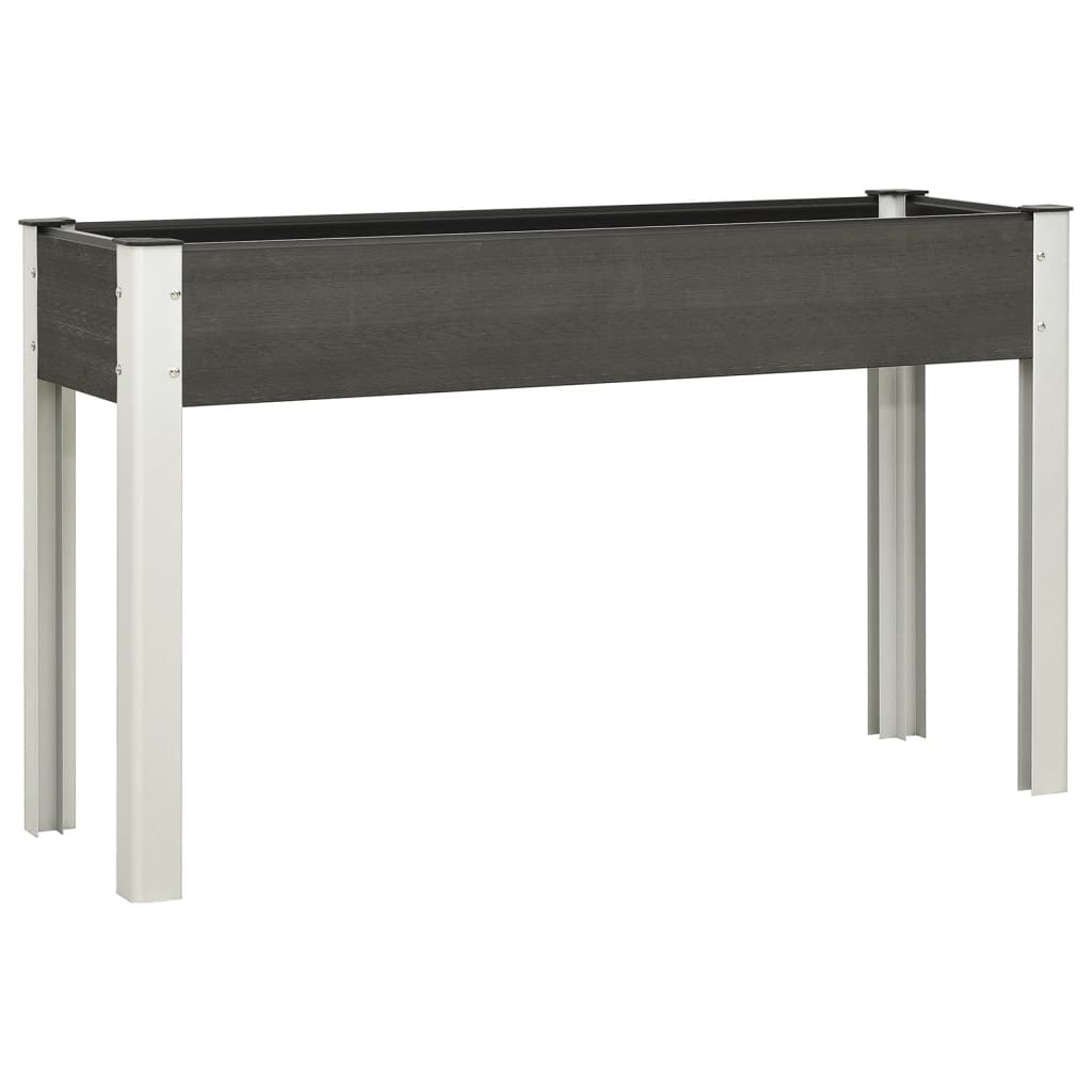 Градинска повдигната леха, сива, 120x40x75 см, WPC - VL362566