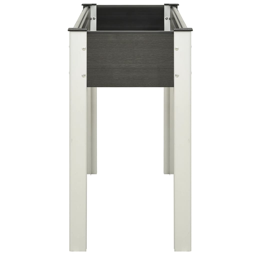 Градинска повдигната леха, сива, 120x40x75 см, WPC - VL362566 - Thumbnail 3