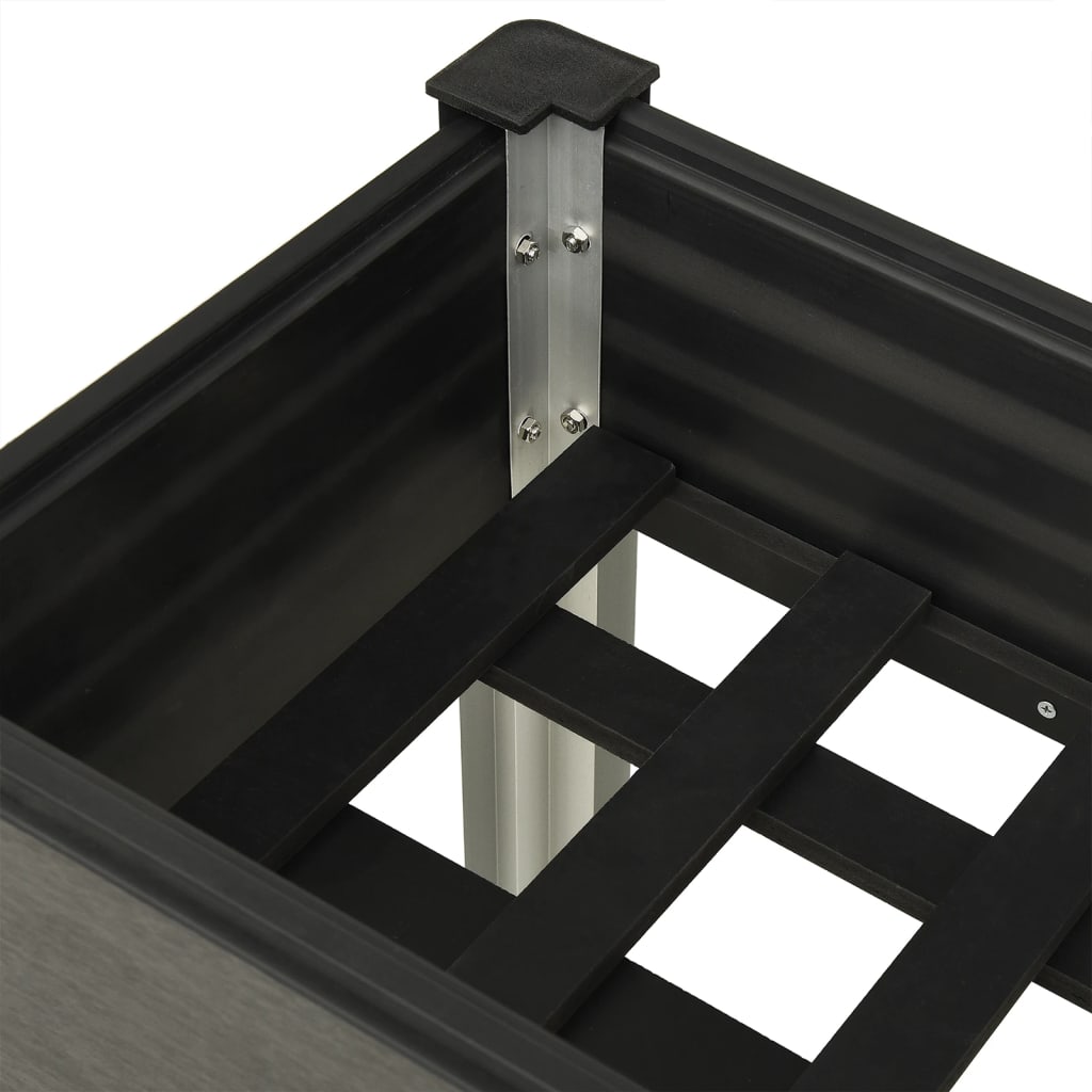 Градинска повдигната леха, сива, 120x40x75 см, WPC - VL362566 - Thumbnail 5