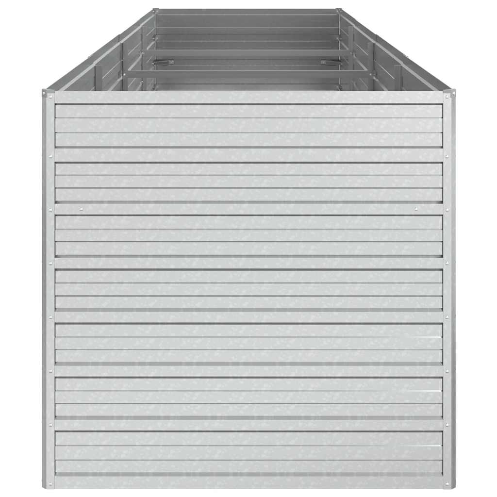 Повдигната градинска леха, 320x80x77 см, стомана, сребриста - VL316890 - Thumbnail 5