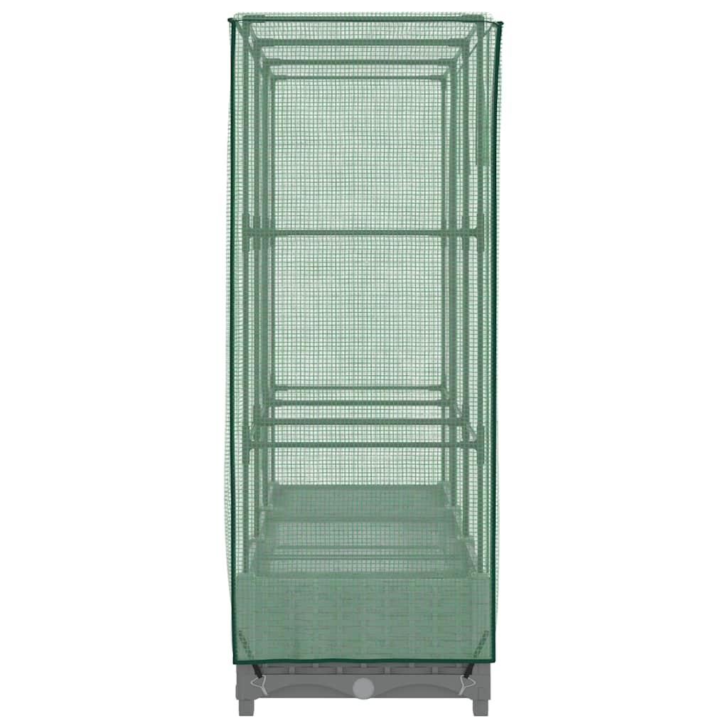 Повдигнато легло с оранжерия калъф, ратанов вид, 120x40x123 см - VL4015853 - Image 5