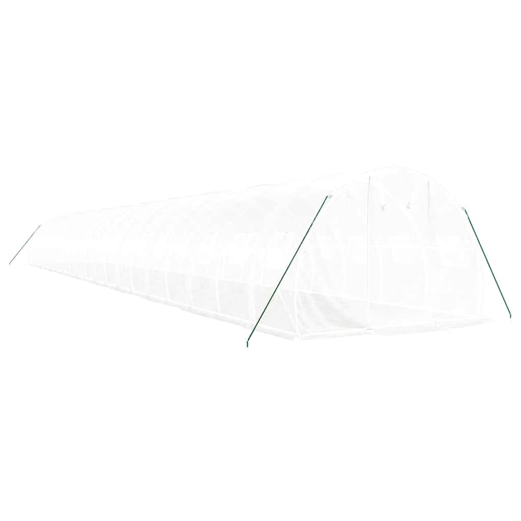 Оранжерия със стоманена рамка бяла 60 м² 20x3x2 м - Thumbnail 3