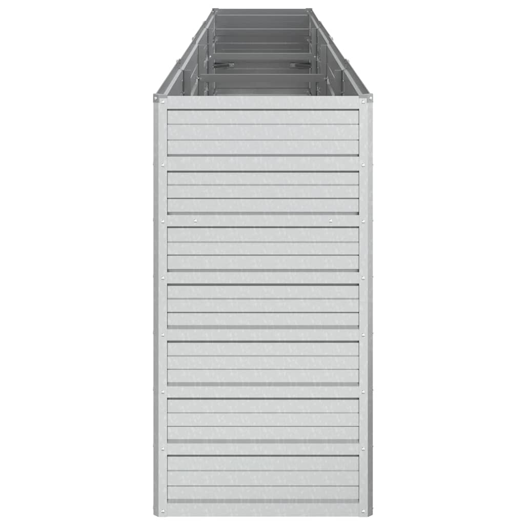 Повдигната градинска леха, 320x40x77 см, стомана, сребриста - VL316891 - Thumbnail 5