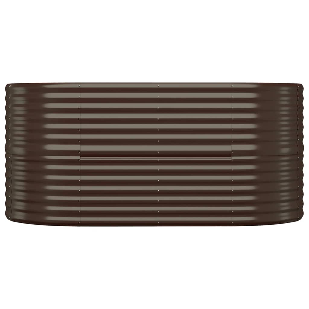 Градинска повдигната леха поцинкована стомана кафяво - VL318950 - Image 3