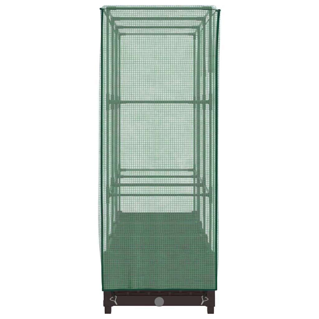 Повдигнато легло с оранжерия калъф, ратанов вид, 120x40x123 см - VL4015797 - Thumbnail 5