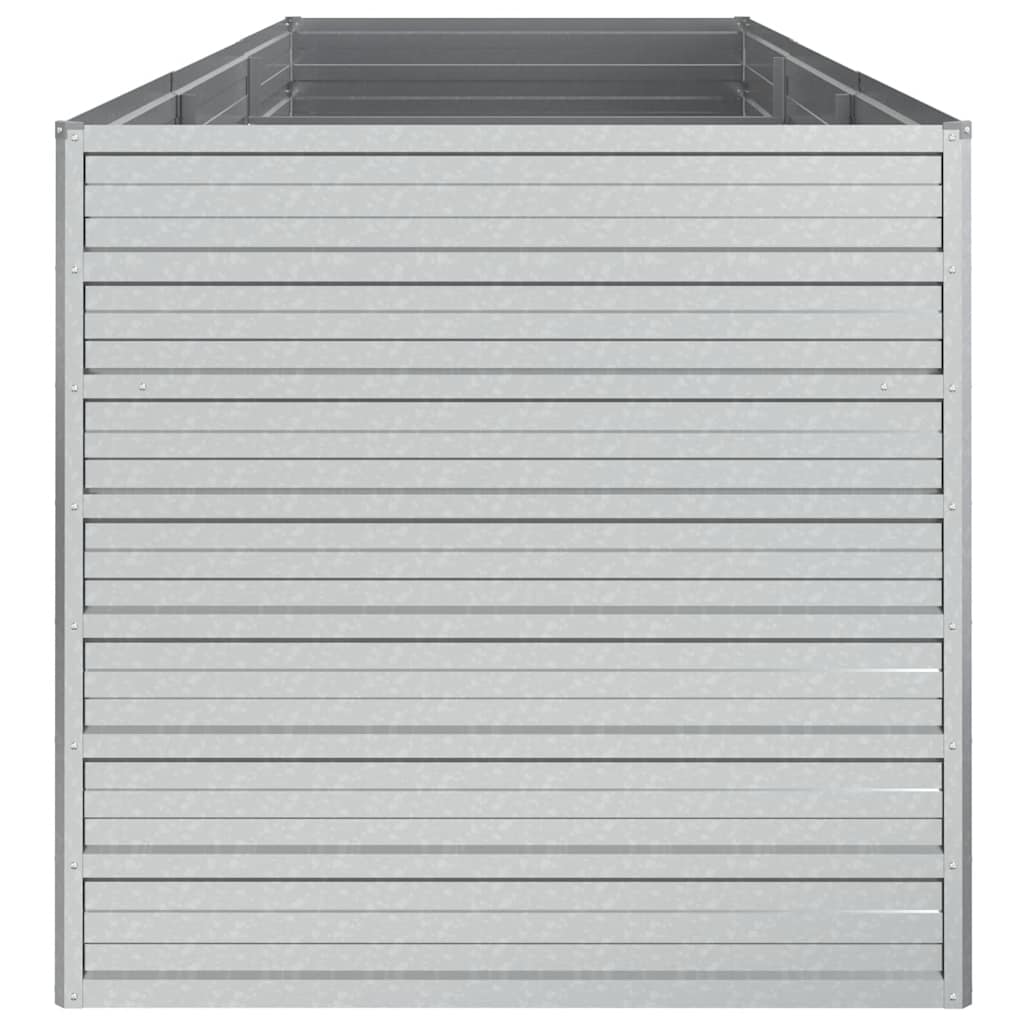 Повдигната градинска леха, 240x80x77 см, стомана, сребриста - VL316886 - Thumbnail 5