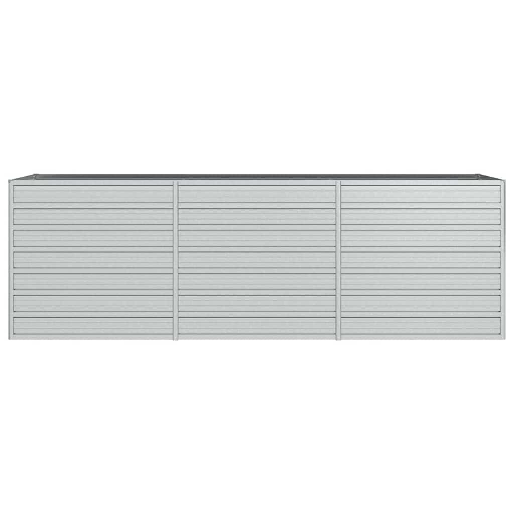 Повдигната градинска леха, 240x80x77 см, стомана, сребриста - VL316886 - Thumbnail 4