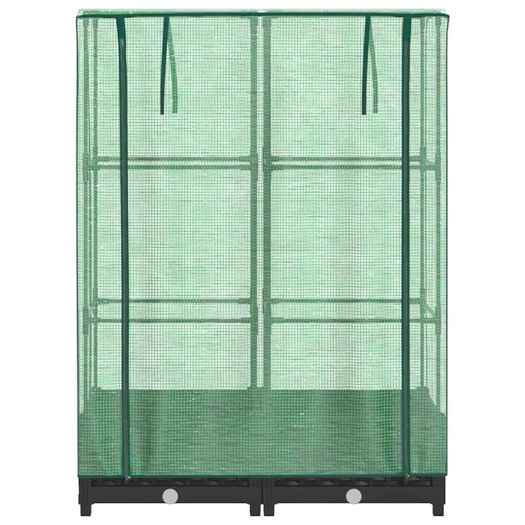 Повдигнато легло с оранжерия калъф, ратанов вид, 80x40x123 см - VL4015810 - Thumbnail 4