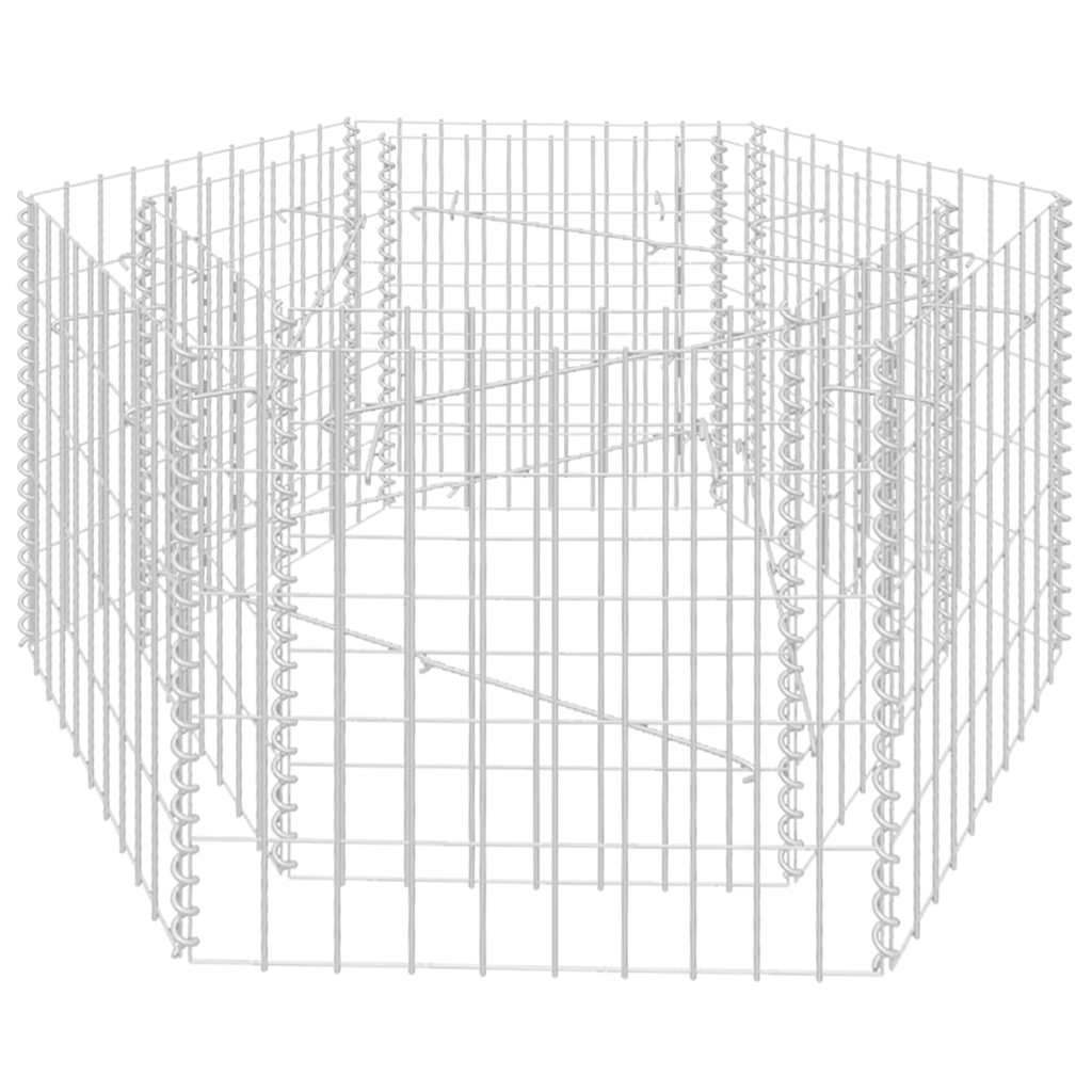Хексагонален габион повдигната леха, 100x90x50 cм - VL142532 - Image 4