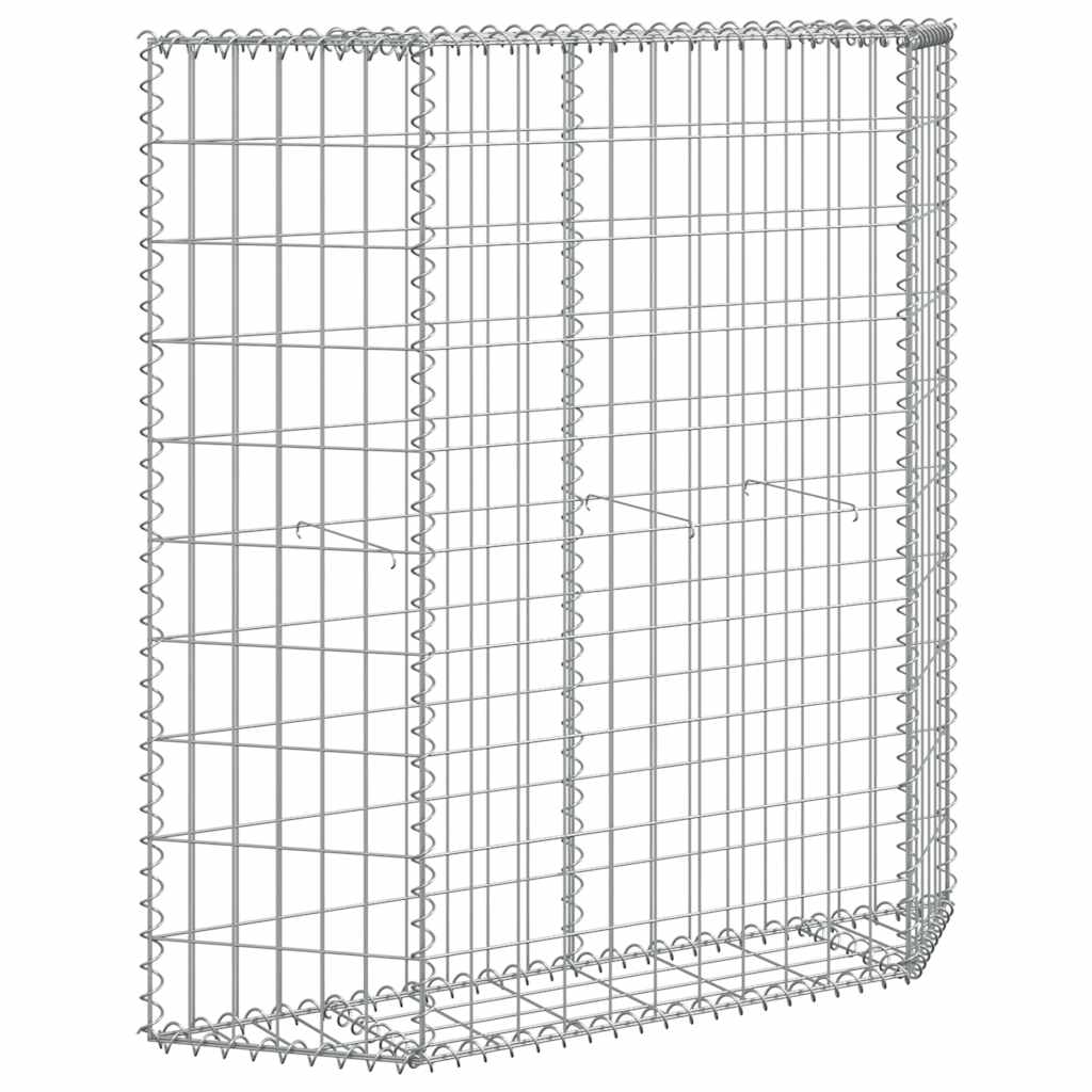 Габион повдигната леха трапец поцинкована стомана 100x20x100 см - VL145653 - Thumbnail 8