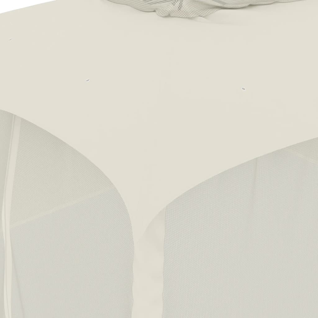 Шатра двоен покрив и мрежести стени кремав 3,93x2,93 м стомана - VL368451 - Thumbnail 7