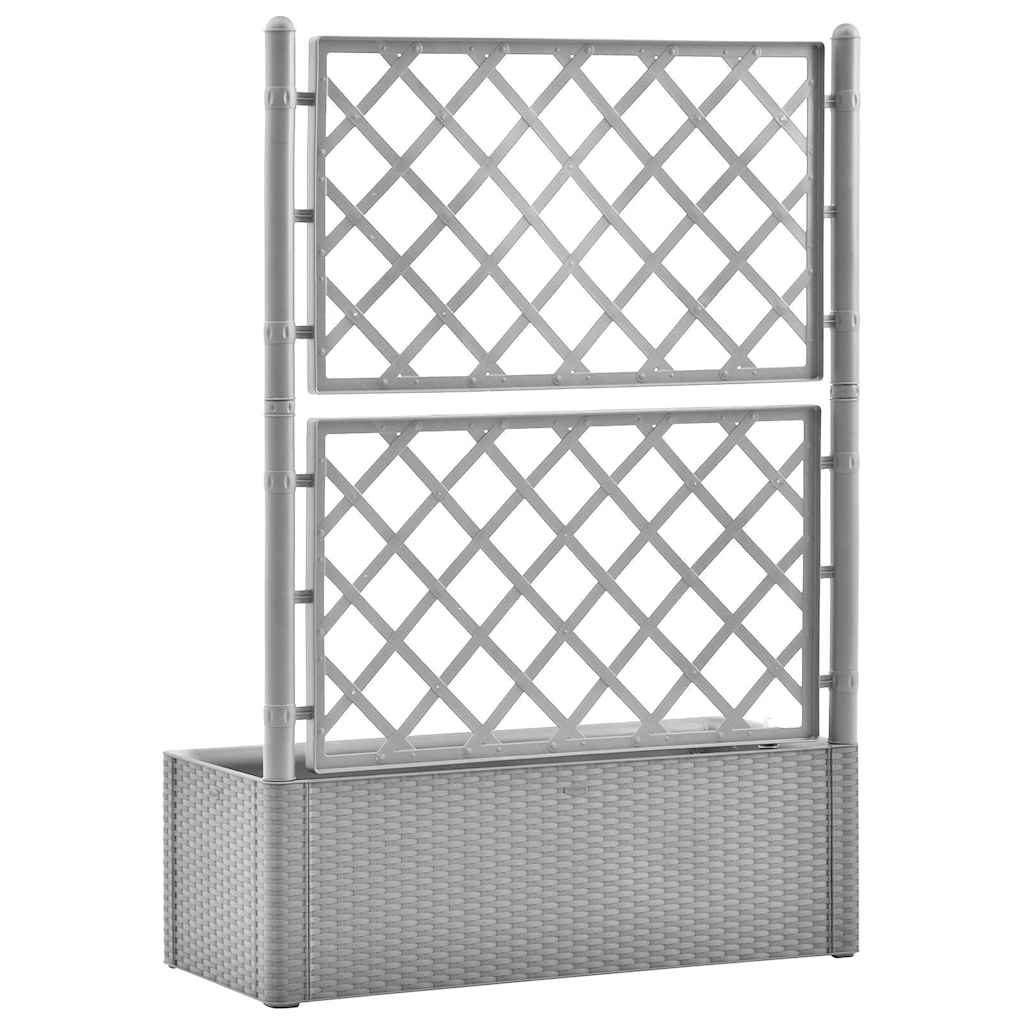 Градинска повдигната леха с решетка, самополивна, сива - VL317578 - Thumbnail 5