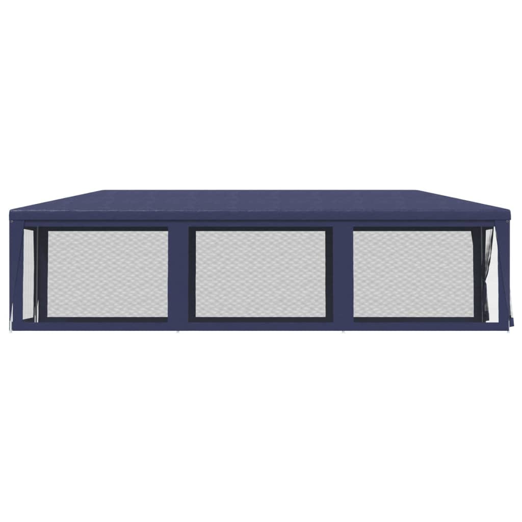 Парти палатка с 8 мрежести странични стени, синя, 3x9 м, HDPE - VL319242 - Thumbnail 4