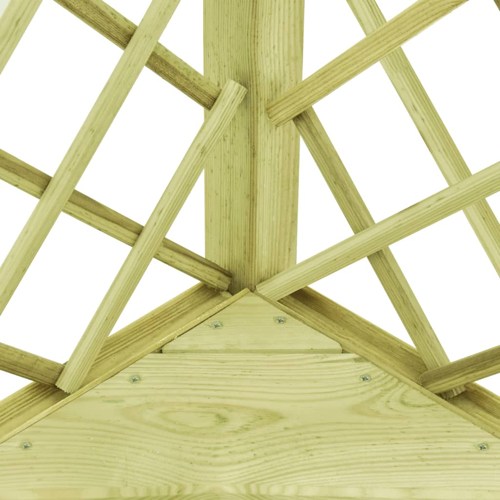 Ъглова пергола с пейка, 130x130x197 см, импрегниран бор - VL49029 - Thumbnail 4